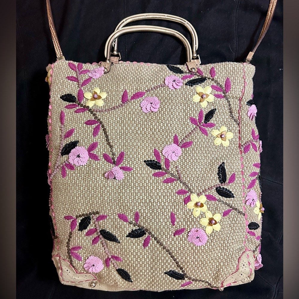 Jamin Puech tote w/beads
sequins,raffia floral embroidery - Picture 3 of 15